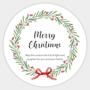 Merry Christmas Round Sticker 02 Sticker